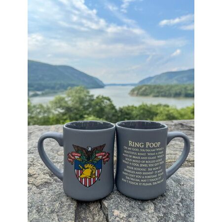 Ring Poop/USMA Crest Gray Matte Mug