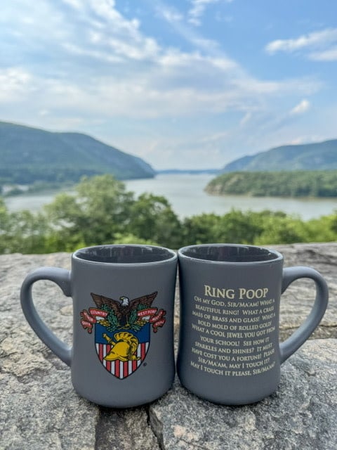 Ring Poop/USMA Crest Gray Matte Mug