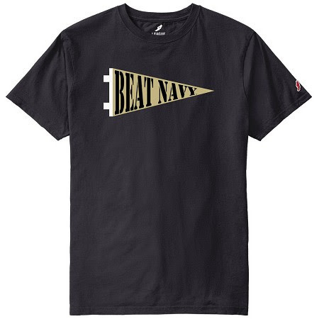 League Collegiate Beat Navy Pennant Tee
