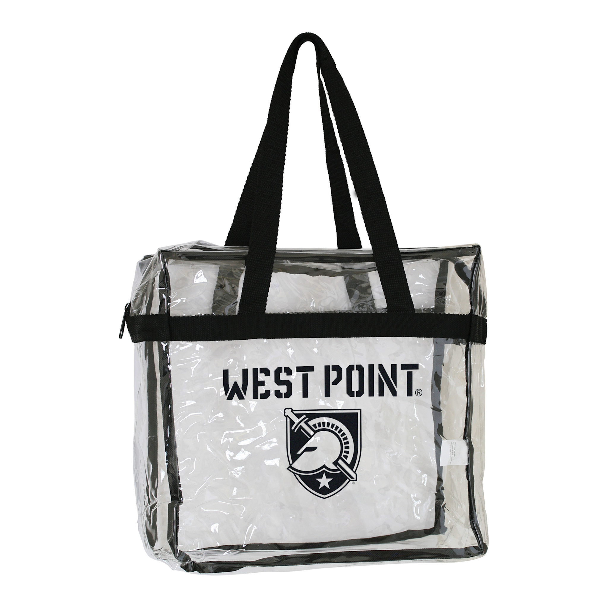 Tote Bag, Clear, West Point with Athletic Shield