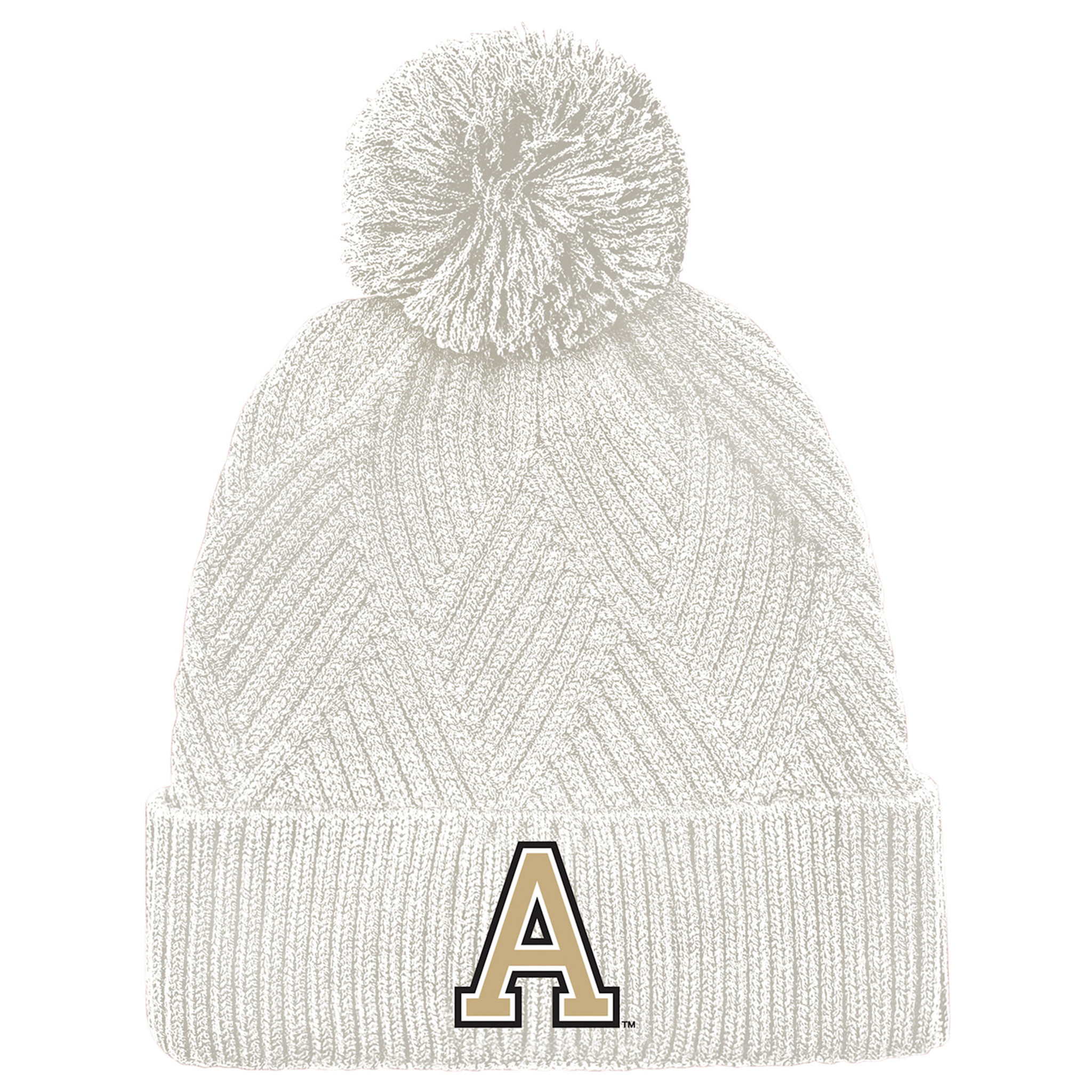 League Collegiate Bridger Textured Cuff Beanie with Army "A"