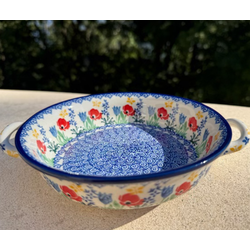 6.5" Round Baker, Polish Pottery (C40)