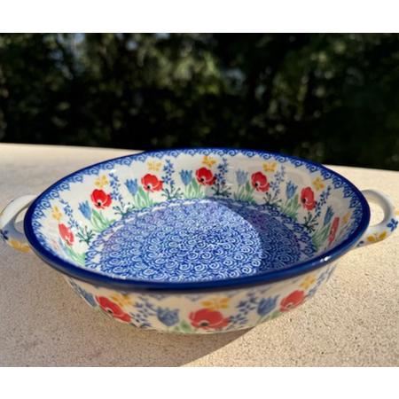 6.5" Round Baker, Polish Pottery (C40)