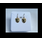 Dayna Designs Gold Plated Enamel Dangle Earrings (Shield)