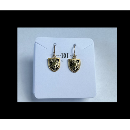 Dayna Designs Gold Plated Shield Enamel Dangle Earrings