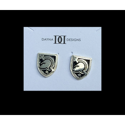 Dayna Designs Black Knights Post Enamel Earrings