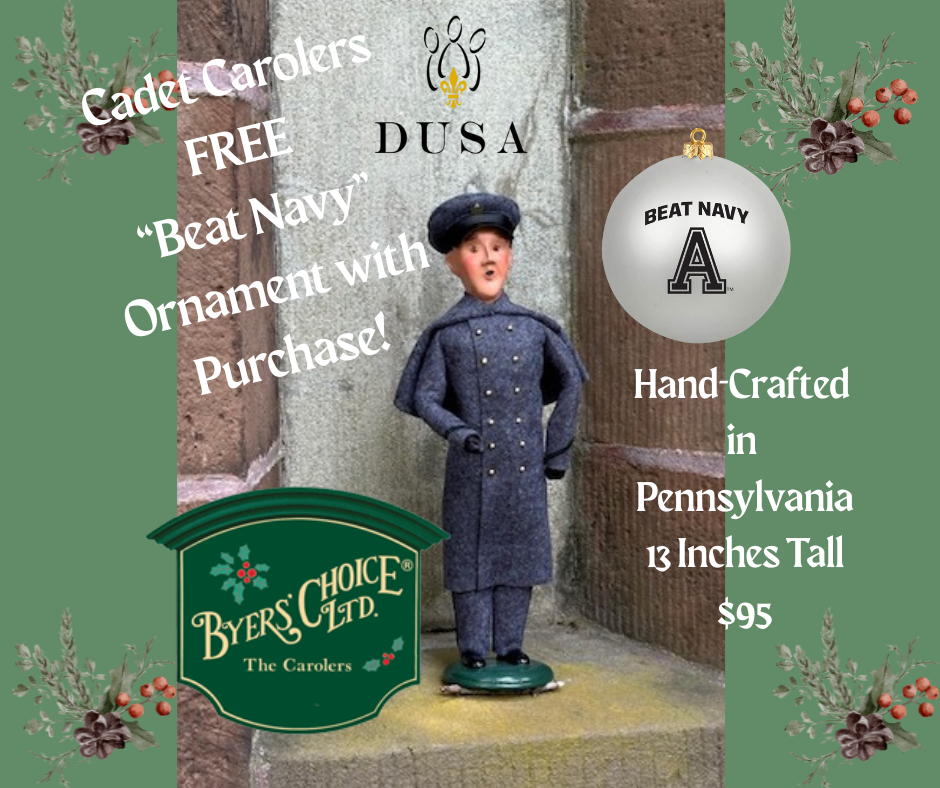 Byers' Choice Cadet Caroler, Gray Overcoat