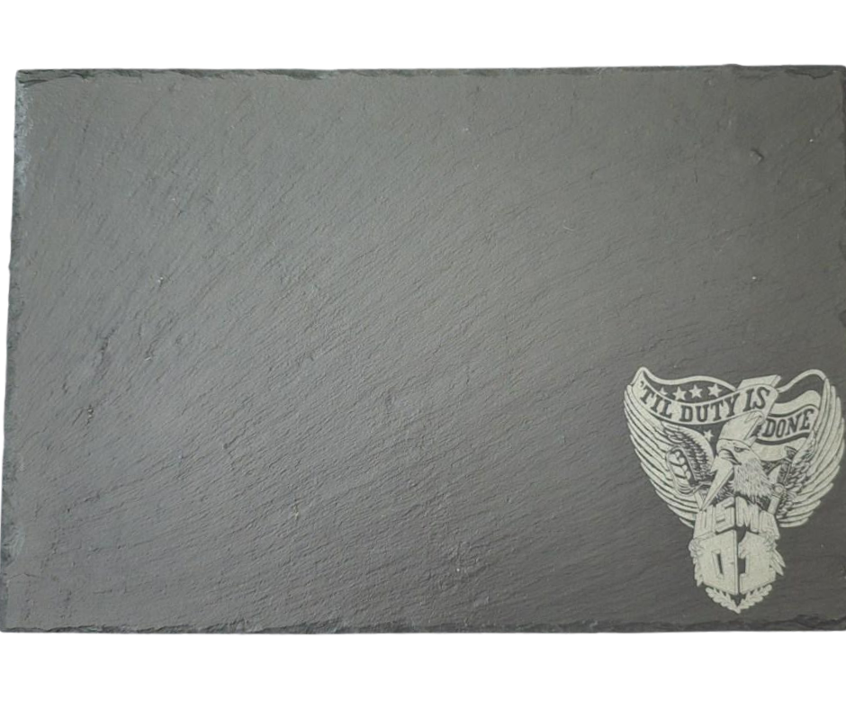 Preorder: USMA 2001 Crest Slate Charcuterie Board