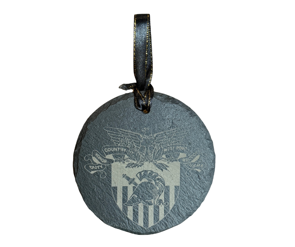 West Point Crest Slate Ornament