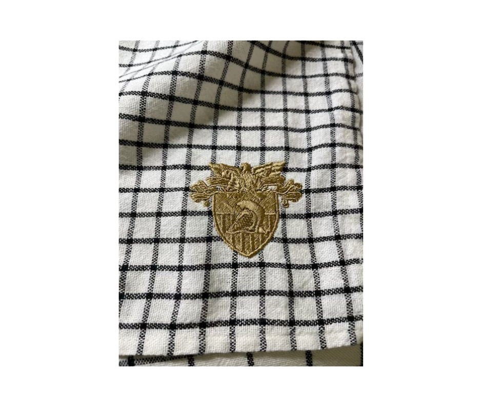 West Point White and Black Tea Towel with Crest