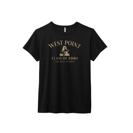 League Collegiate Preorder: USMA 2001 Women's Short Sleeve Essentials Crew Tee, 'Til Duty Is Done