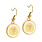 USMA 2001 Crest Earrings, Gold