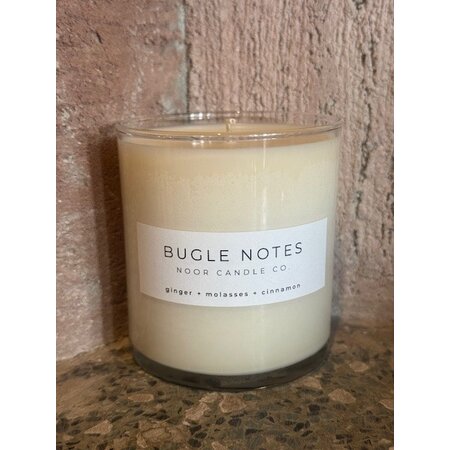 Noor Candle Company "Bugle Notes" Hand-Poured Candle, Ginger, Molasses, Cinnamon, Ten Ounce