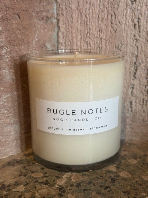 Noor Candle Company "Bugle Notes" Hand-Poured Candle, Ginger, Molasses, Cinnamon, Ten Ounce