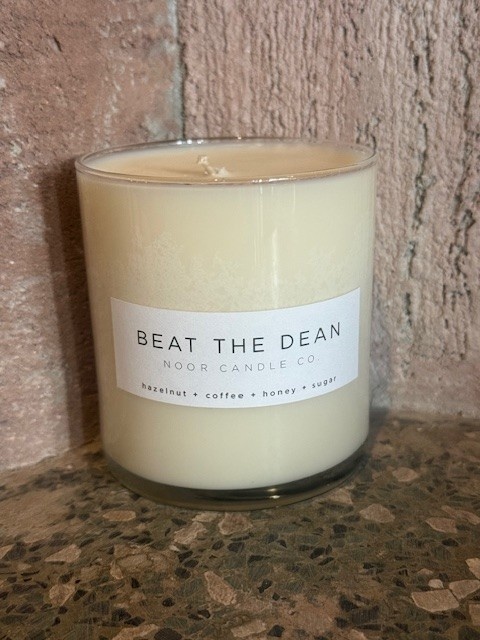 Noor Candle Company “Beat The Dean” Candle, 10 oz., (Hazelnut Coffee, Honey & Sugar), Hand-Poured Soy