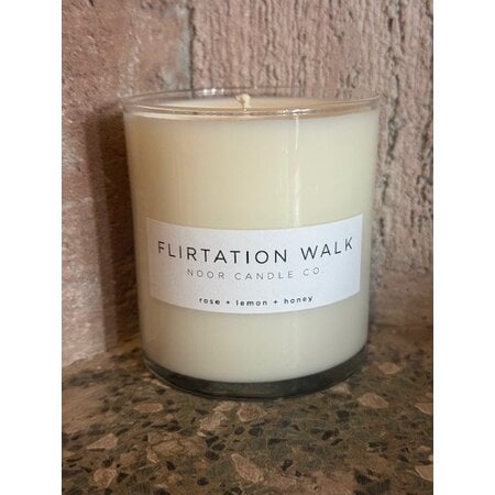 “Flirtation Walk” Hand-Poured Soy Candle, 10 ounce (Rose, Lemon, Honey)