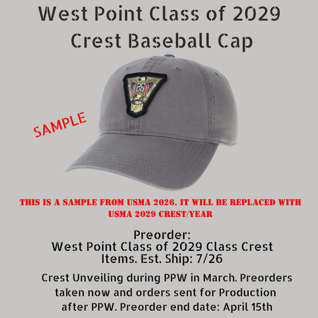 League Collegiate Preorder: West Point Class of 2029 CREST Baseball Cap