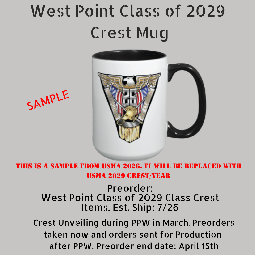 Preorder: West Point Class of 2029 Crest Mug