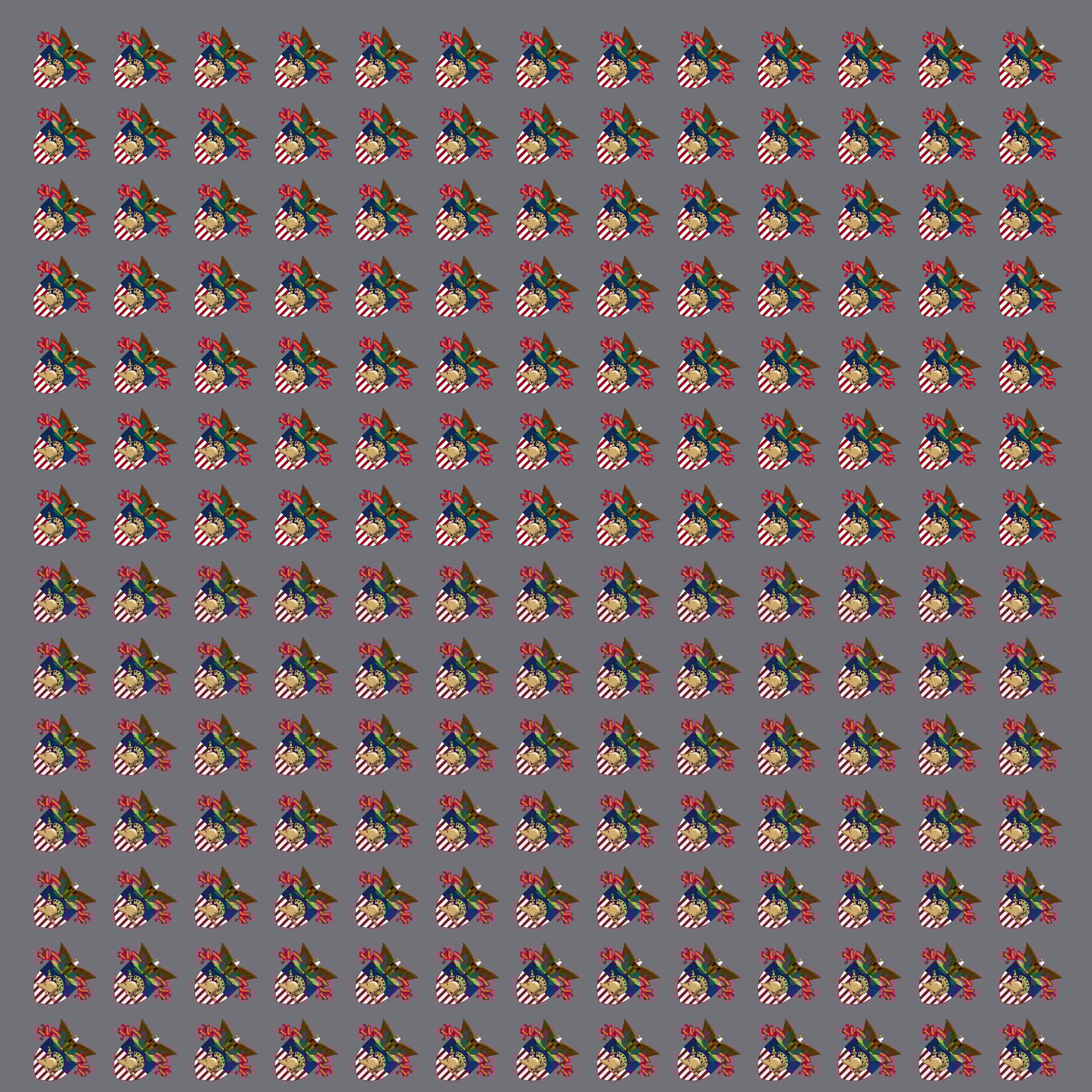 West Point Crest Silk Pocket Square, Gray