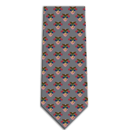West Point Crest Silk Tie, Gray