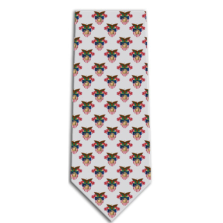 West Point Crest Silk Tie, Light Gray