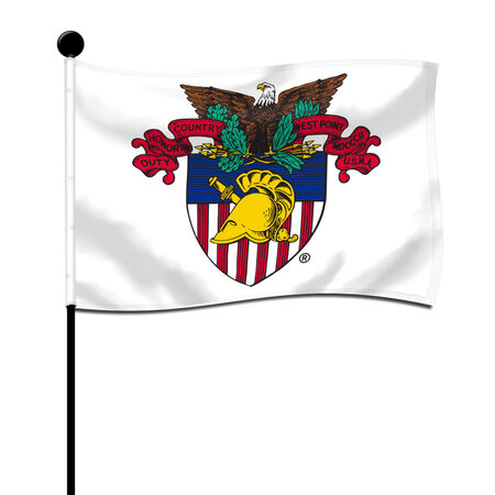 West Point Crest/Small Stick Flag, 4 x 6 inches