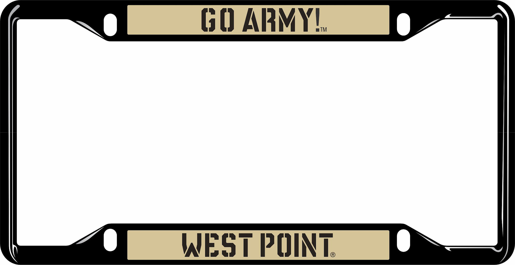 Go Army! West Point Full Color Dome License Plate Frame