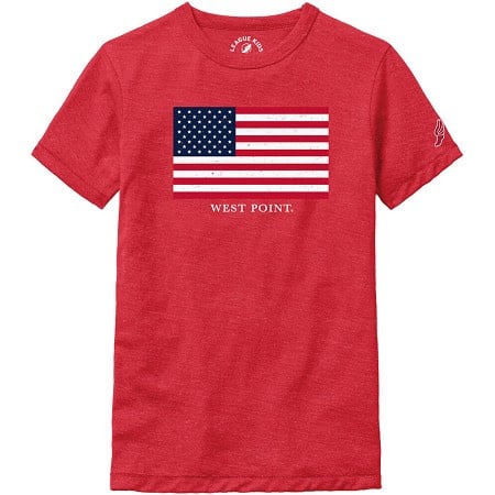 League Collegiate Youth American Flag/West Point Tee