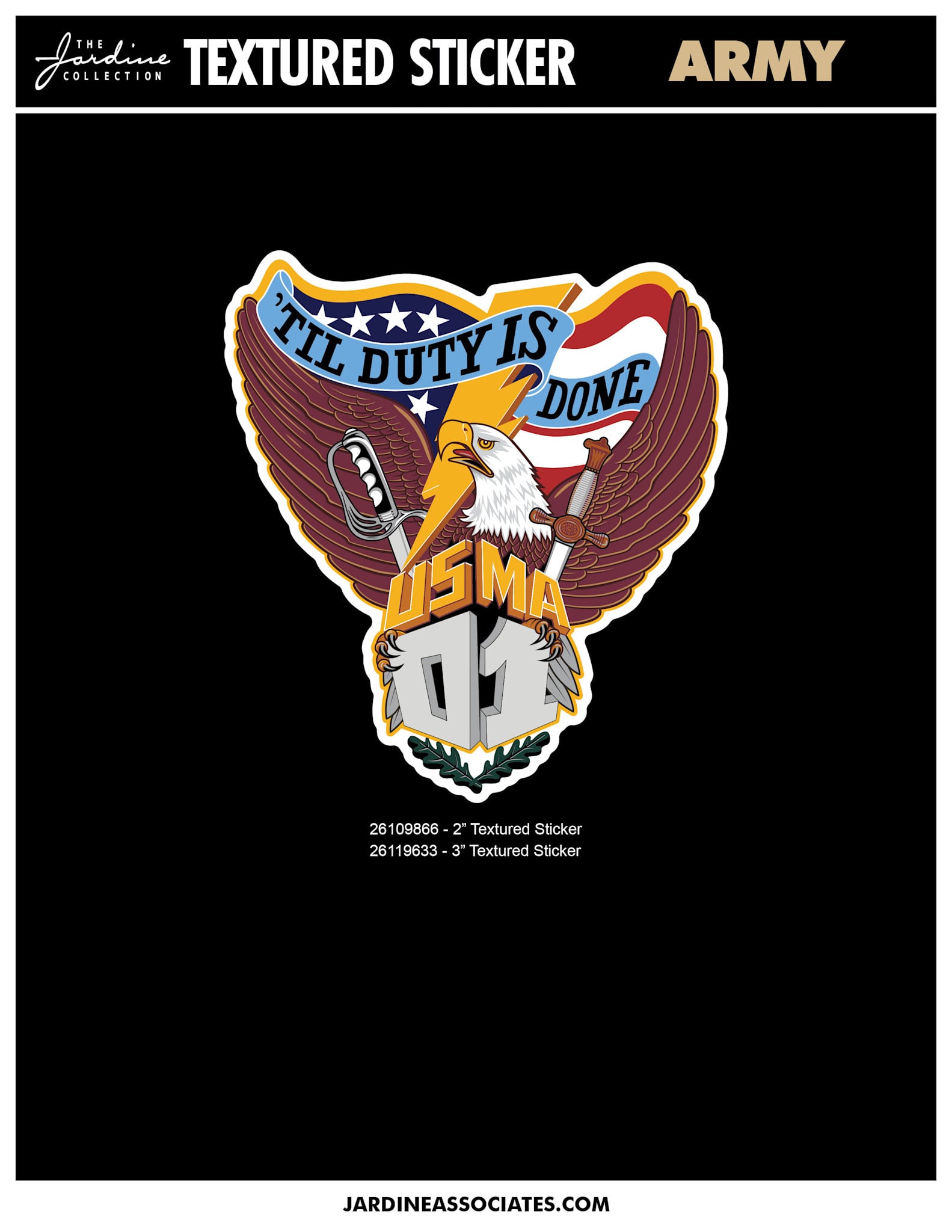 USMA 2001 Textured Sticker