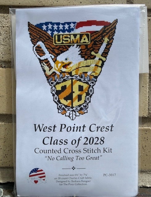 West Point Class of 2028 Crest Cross-Stitch