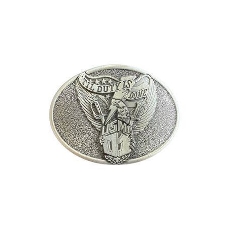 USMA 2001 Crest Pewter Belt Buckle