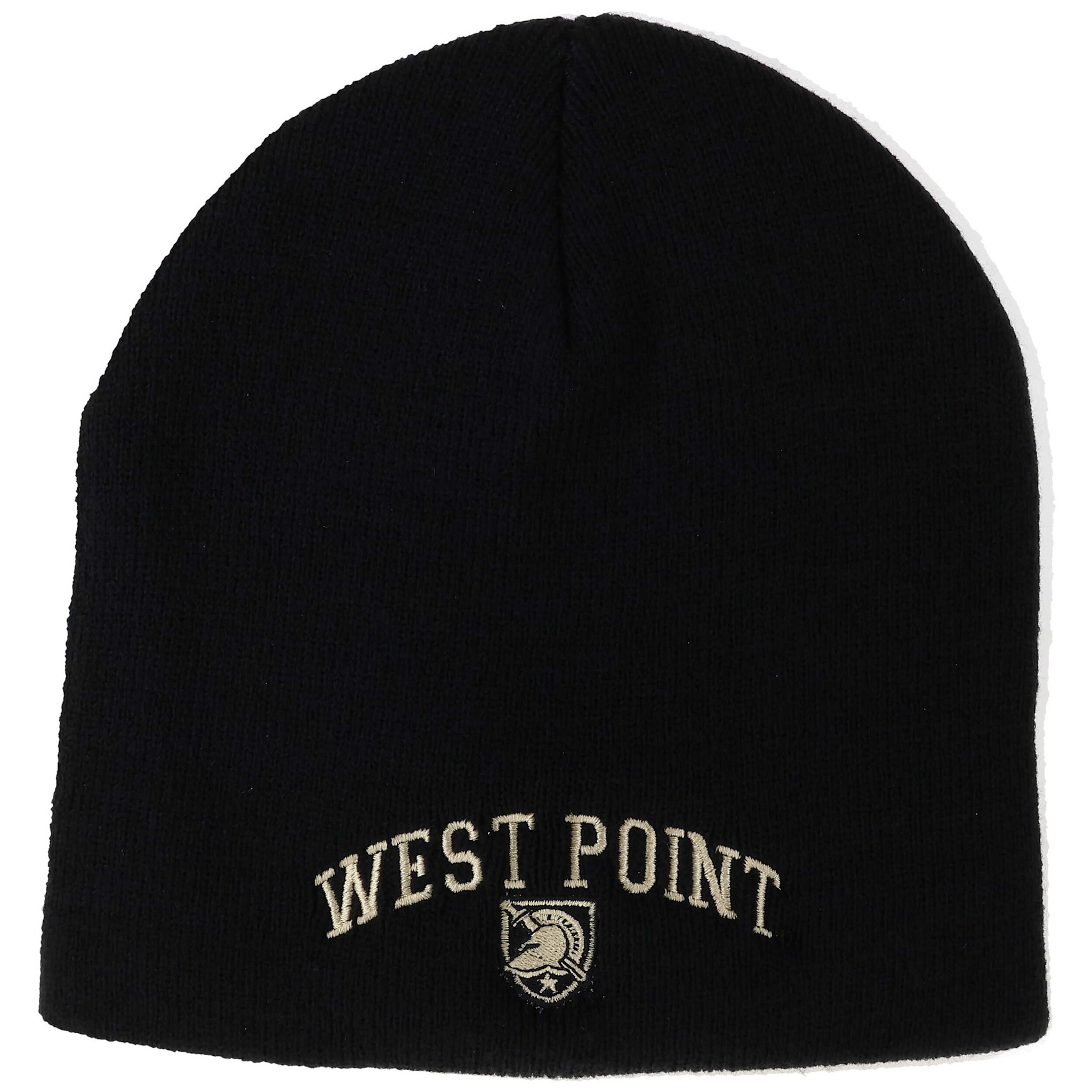 West Point No Cuff Beanie, Black