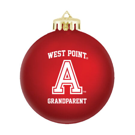 West Point Grandparent Shatterproof Ornament, Red