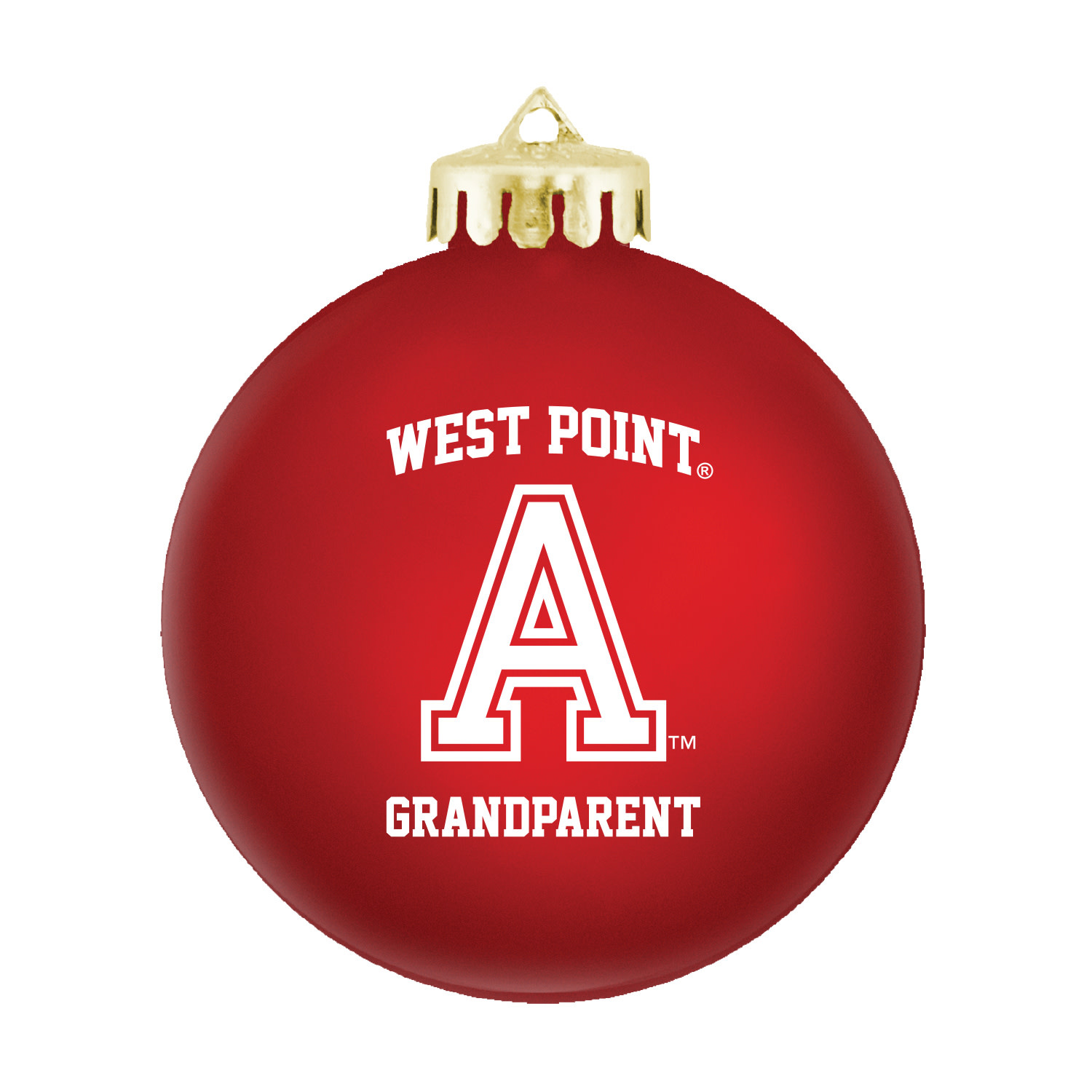 West Point Grandparent Shatterproof Ornament, Red