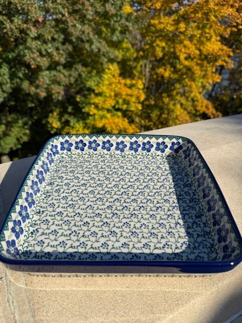 Square Shallow Baker, Polish Pottery (253)