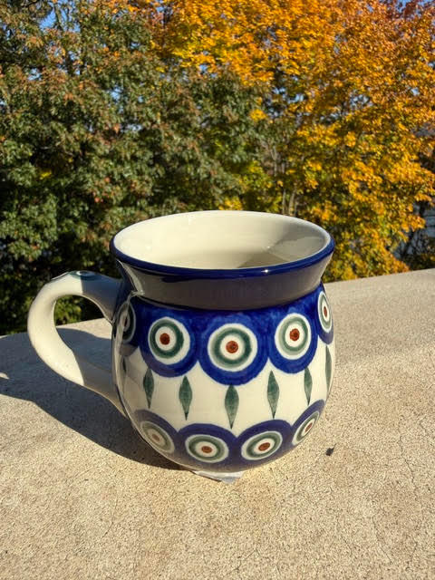 Ladies Bubble Mug, 12 oz, Polish Pottery (70)