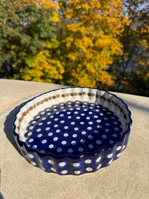 Medium Quiche Dish Polish Pottery (910)