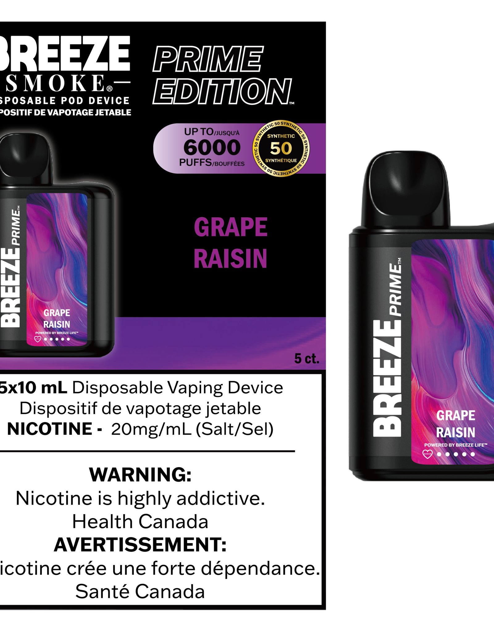 Breeze Prime Breeze Prime S50 6000 Puffs Disposable Vape