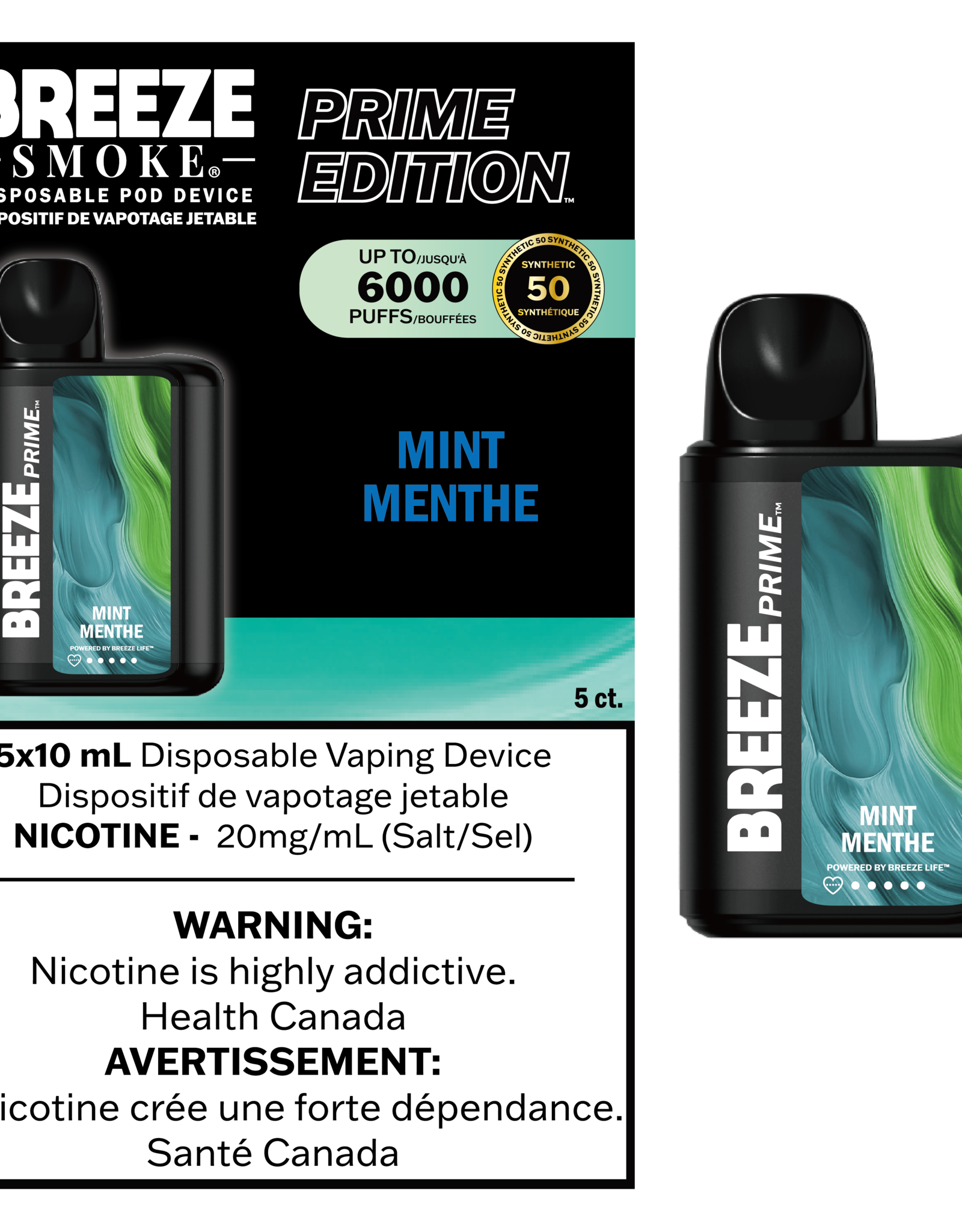 Breeze Prime Breeze Prime S50 6000 Puffs Disposable Vape