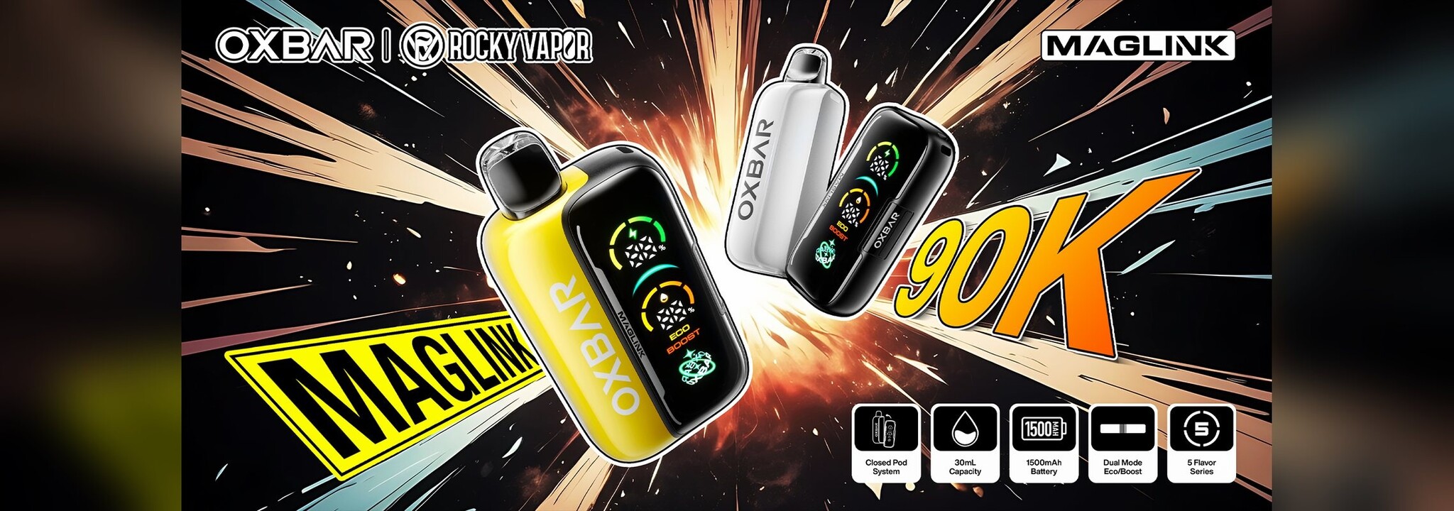 Rocky Vapor Oxbar Maglink 90K - Now Available