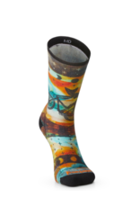 SMARTWOOL SW001972 Women's Bike Zero Cushion Celestial Print Crew Socks SMARTWOOL SW001972 Women's Bike Zero Cushion Celestial Print Crew Socks