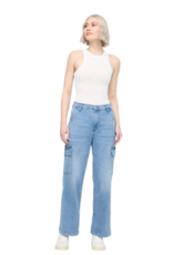 DUER WFWR4501 Performance Denim Lite High Rise Cargo