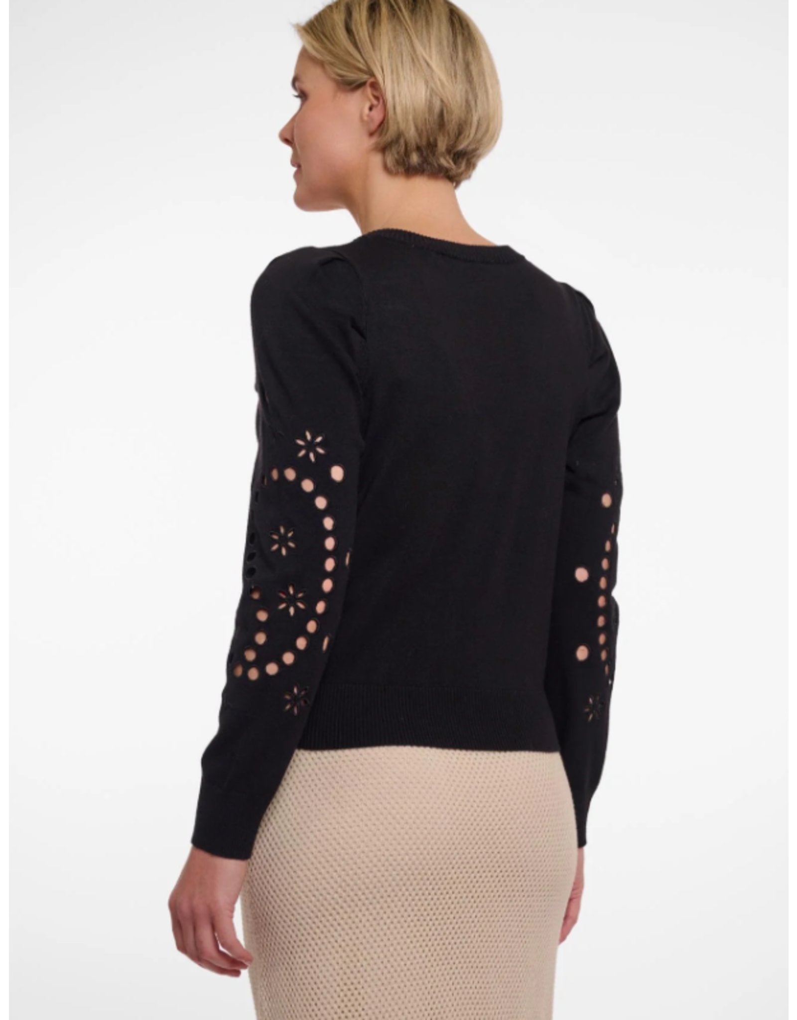 RINO PELLE Belize.5002522 V-neck pullover with embroidery