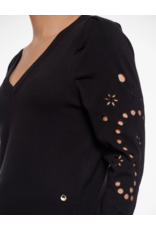 RINO PELLE Belize.5002522 V-neck pullover with embroidery