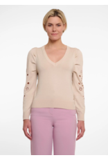 RINO PELLE Belize.5002522 V-neck pullover with embroidery