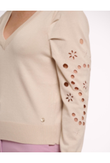 RINO PELLE Belize.5002522 V-neck pullover with embroidery