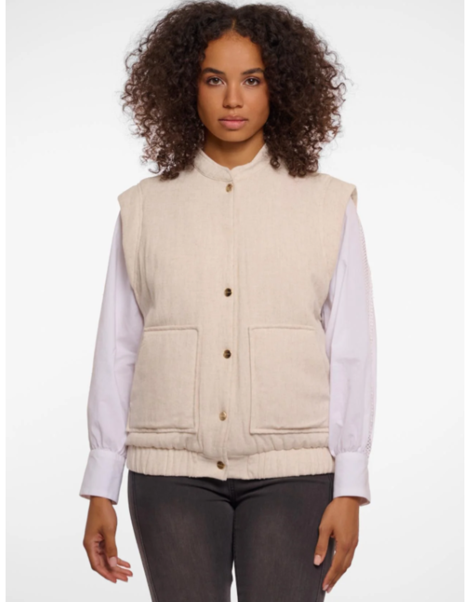 RINO PELLE pile.7002521 padded short waistcoat