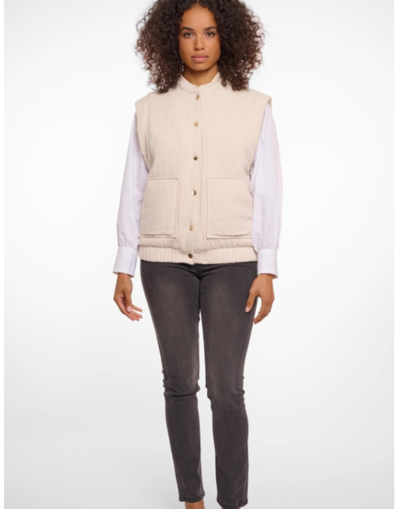 RINO PELLE pile.7002521 padded short waistcoat