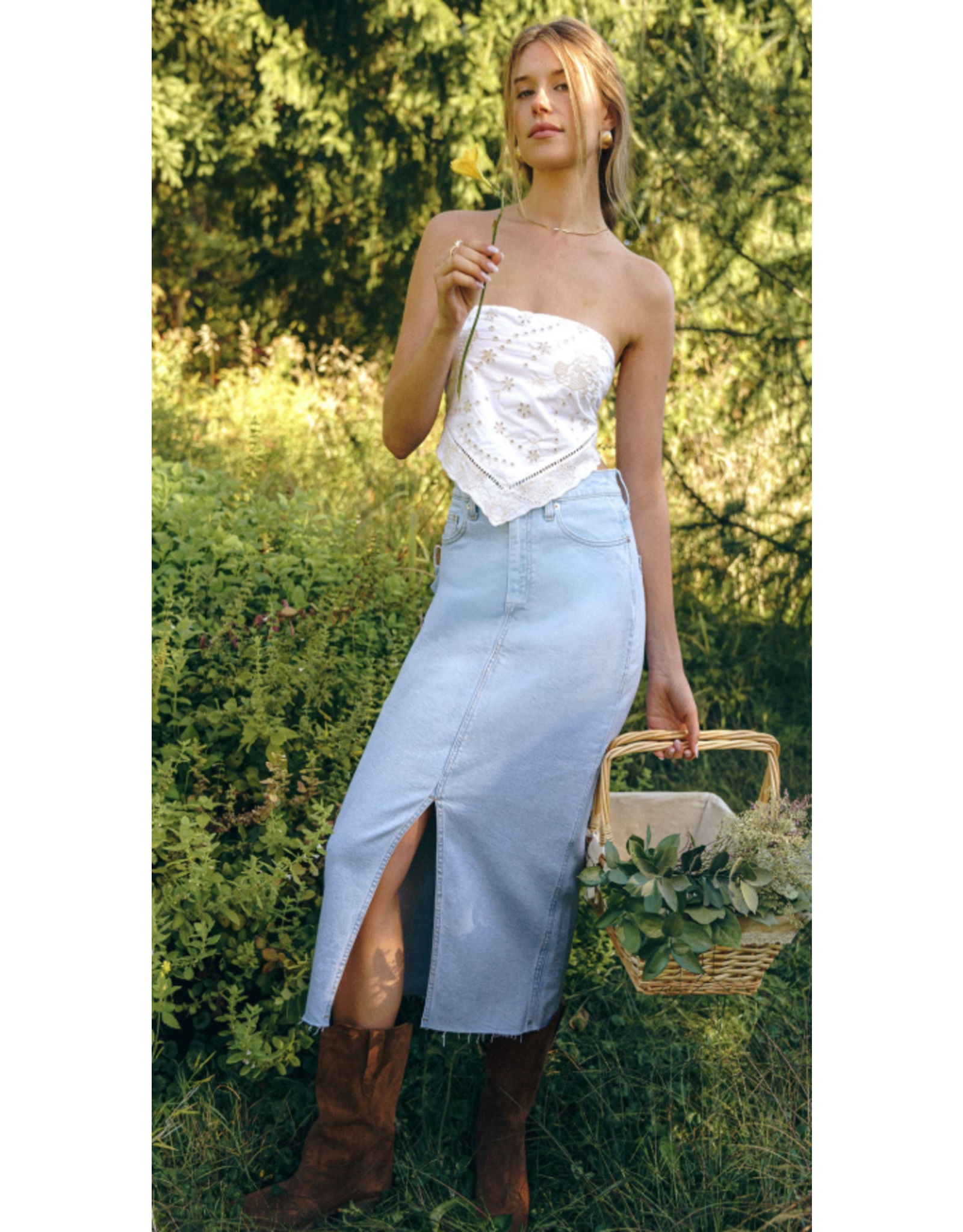 YOGA JEANS 2758 Jupe taille haute