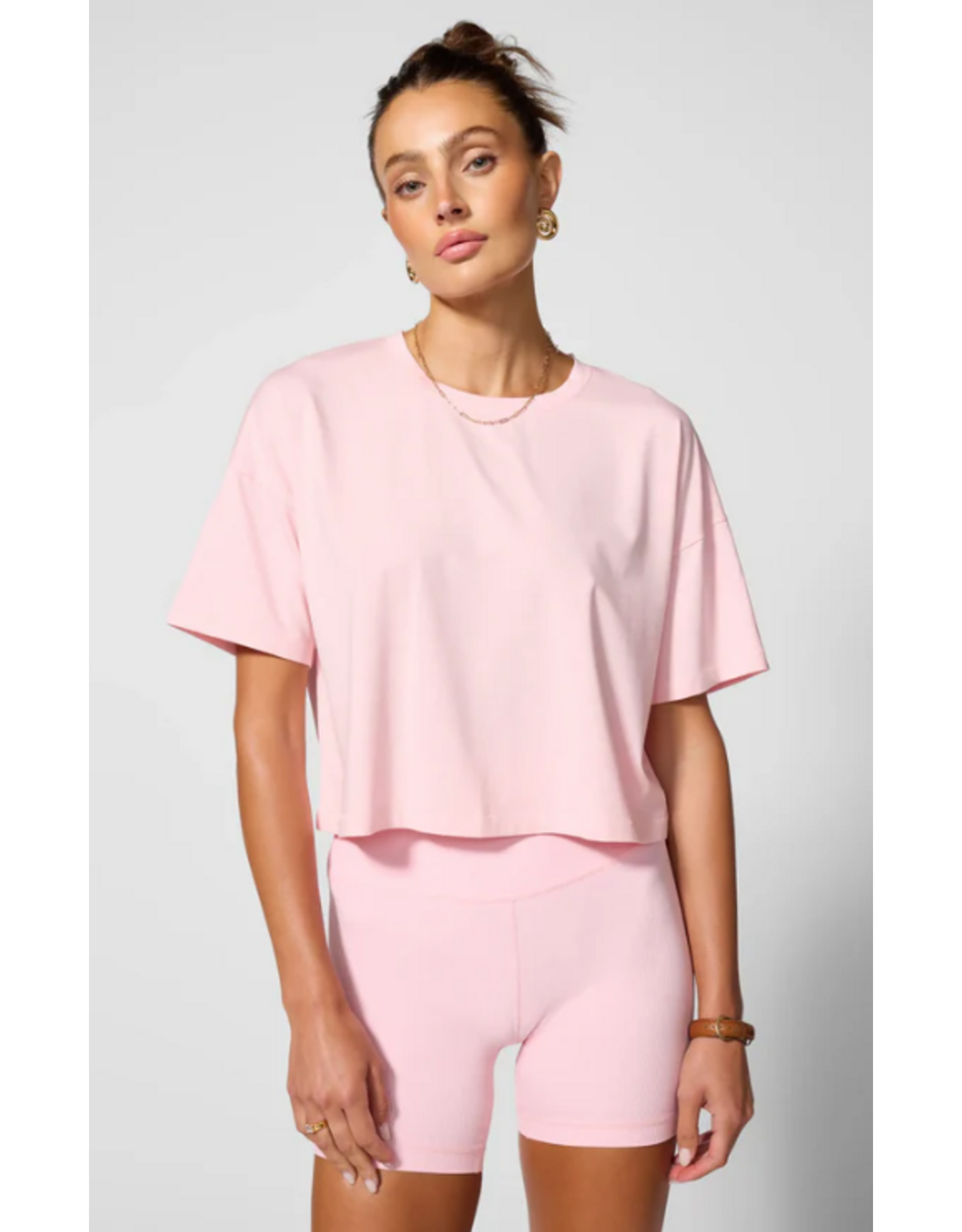 MPG 11A1057 BOXY CROPPED PIMA TEE